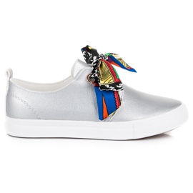 Seastar Zapatillas con estilo atadas con una cinta gris Seastar Zapatillas con estilo atadas con una cinta gris