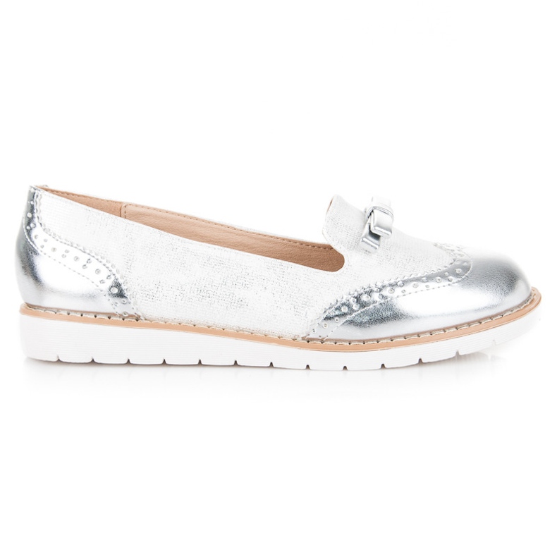 Vices Mocasines con lazo de vicios blanco gris Vices Mocasines con lazo de vicios blanco gris