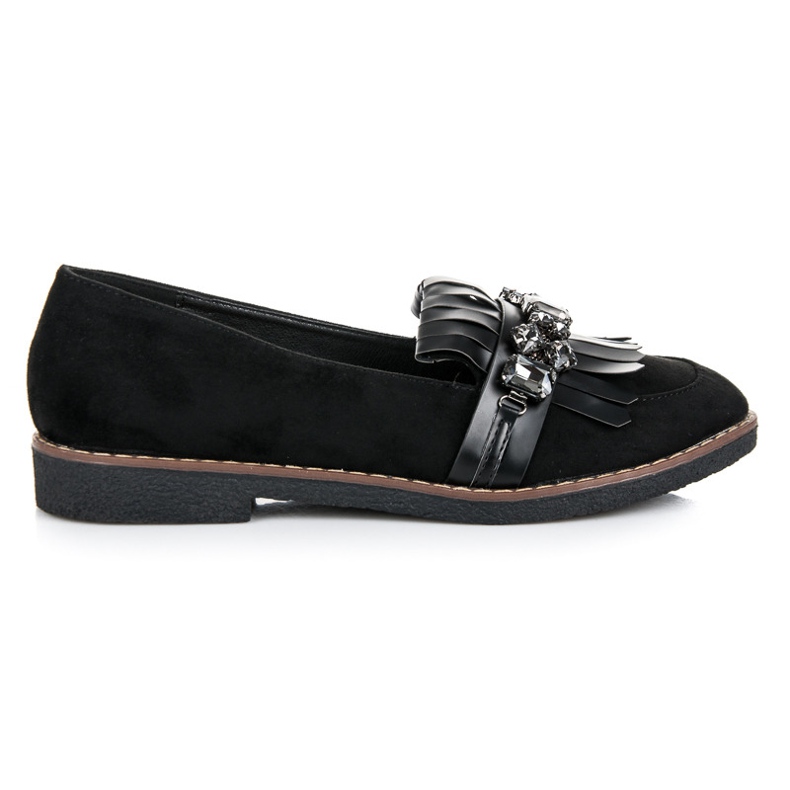 Bestelle Mocasines Negros Con Adorno