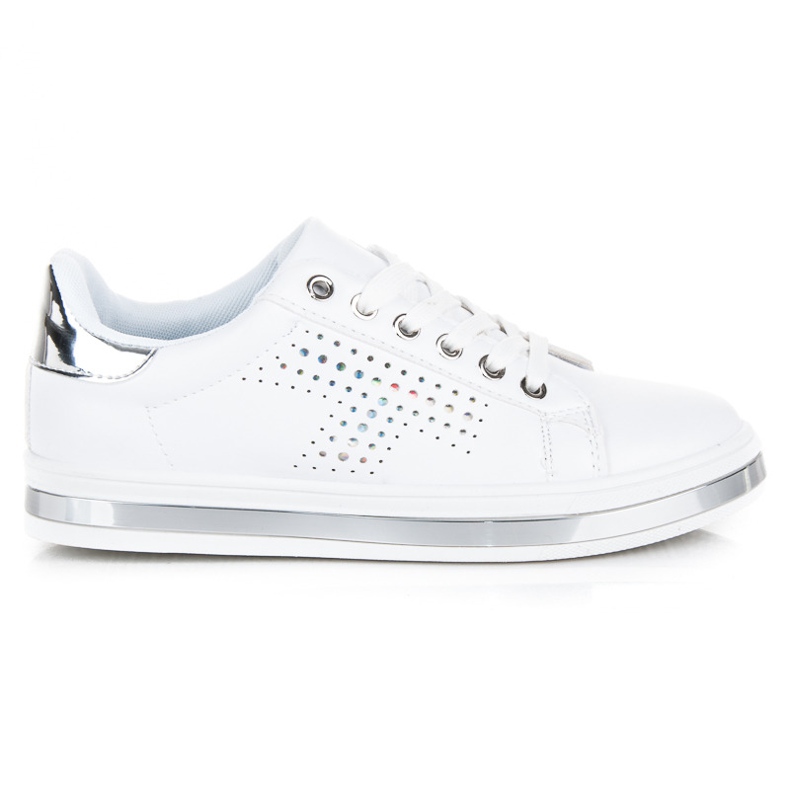 Zapatillas blancas con holograma blanco Zapatillas blancas con holograma blanco