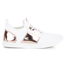 Zapatillas deportivas de mujer blanco rosado