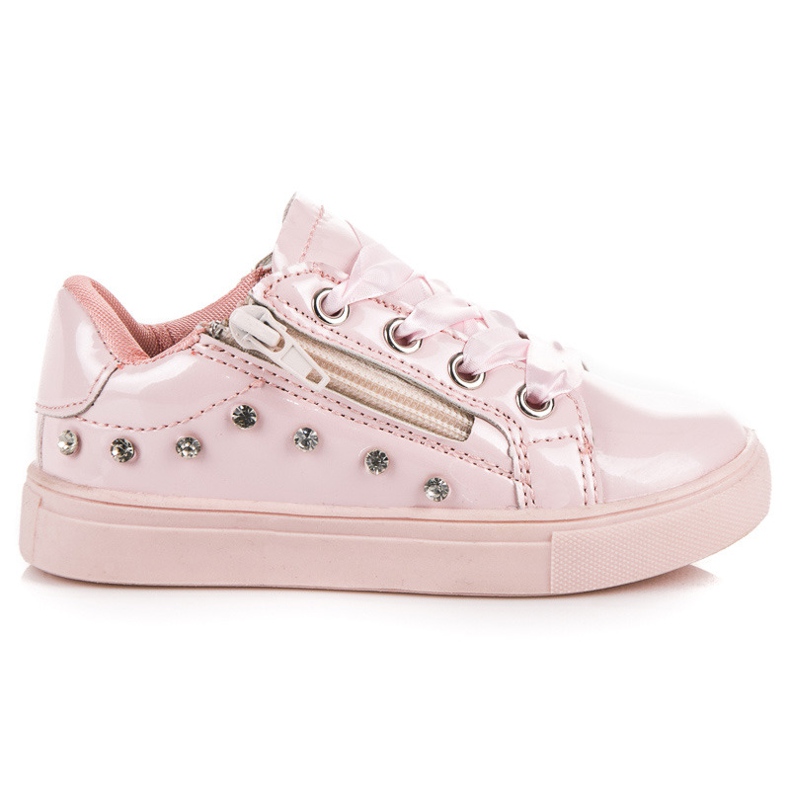 Zapatillas rosas con una cinta rosado