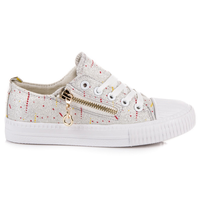 Zapatillas deportivas para niños brillantes. gris