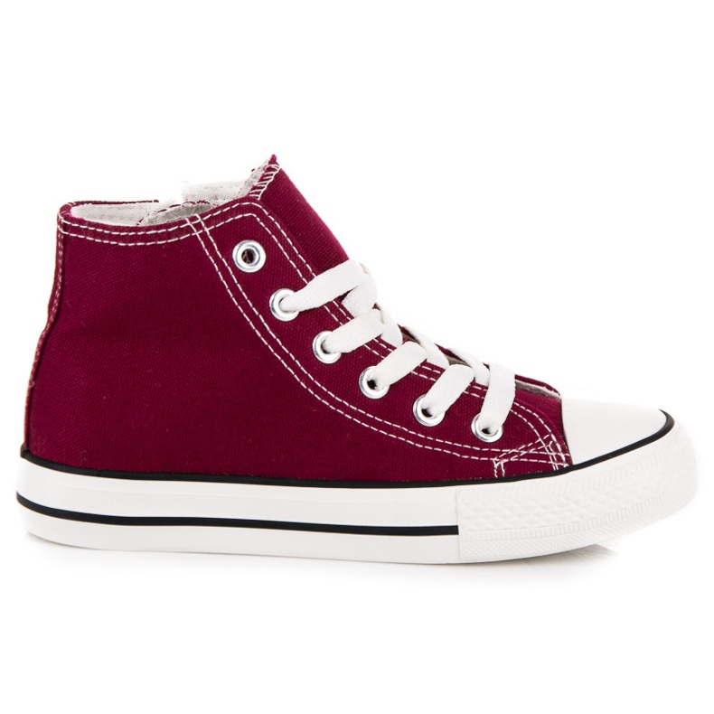 Zapatillas de deporte sobre la cremallera del tobillo multicolor rojo