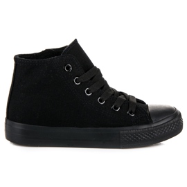 Zapatillas sobre el tobillo con cremallera. negro