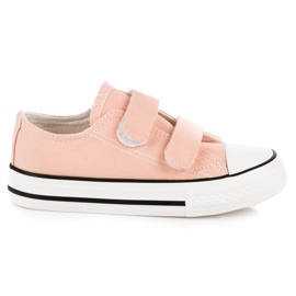 Zapatillas de deporte con velcro para niños. rosa