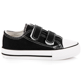 Zapatillas de deporte con velcro para niños. negro