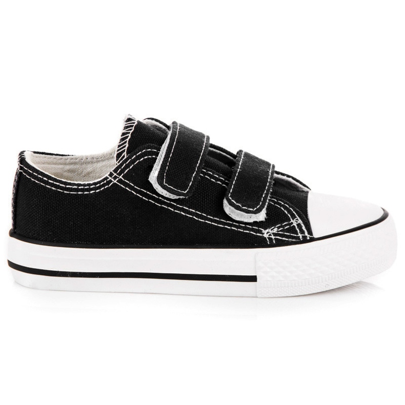 Zapatillas de deporte con velcro para niños. negro