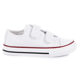 Zapatillas de deporte con velcro para niños. blanco
