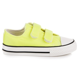 Zapatillas de deporte con velcro para niños. amarillo