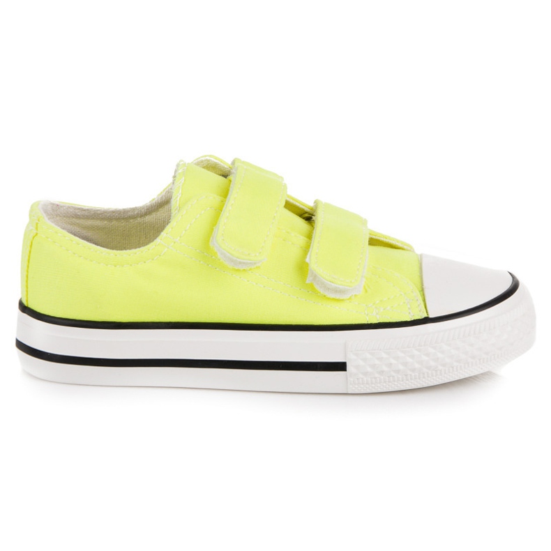 Zapatillas de deporte con velcro para niños. amarillo