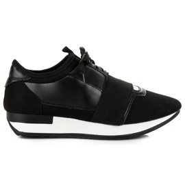 Calzado deportivo sin cordones negro