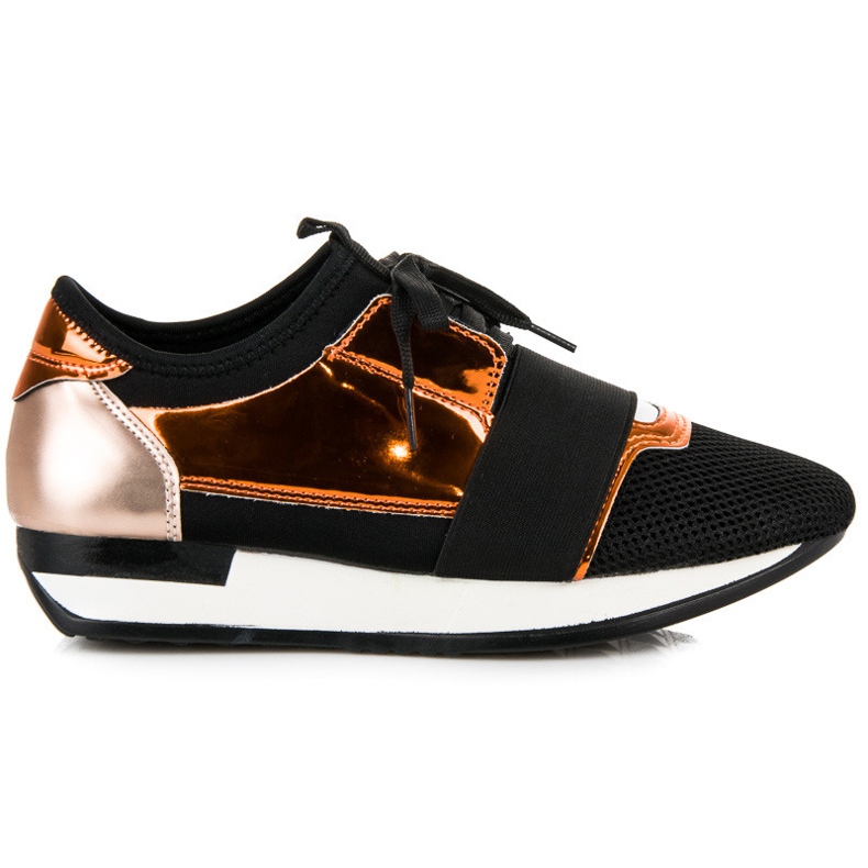 Zapatos deportivos de moda negro amarillo Zapatos deportivos de moda negro amarillo