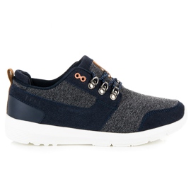 Ax Boxing Zapatos de los hombres atados azul