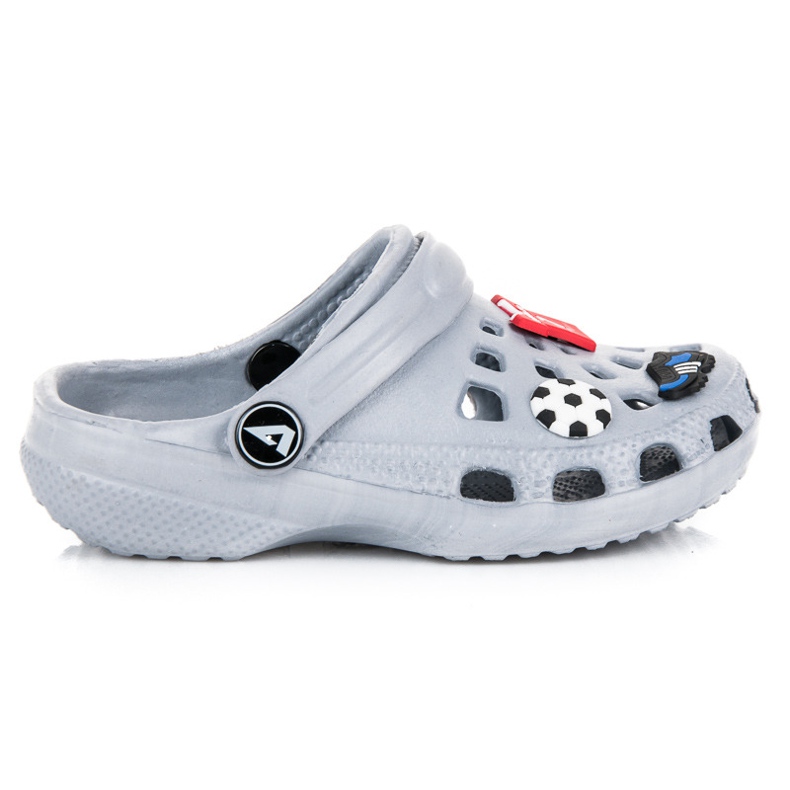 American Club Pantuflas americanas para niños gris