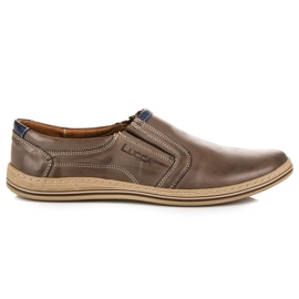 Zapatos sin cordones de cuero lucca marrón