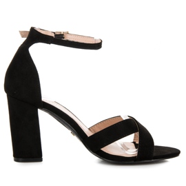 Seastar Sandalias negras de tacón alto negro