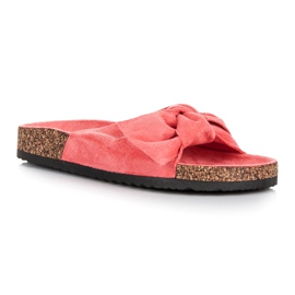 Seastar Pantuflas de mujer con lazo rosado