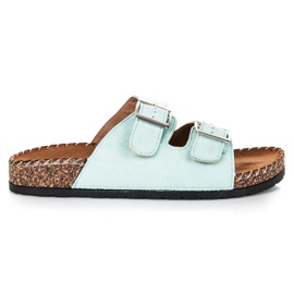 Seastar Babuchas ante con hebillas verde Seastar Babuchas ante con hebillas verde