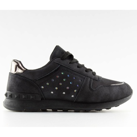 Deportivas negras para mujer SU12P Black negro gris