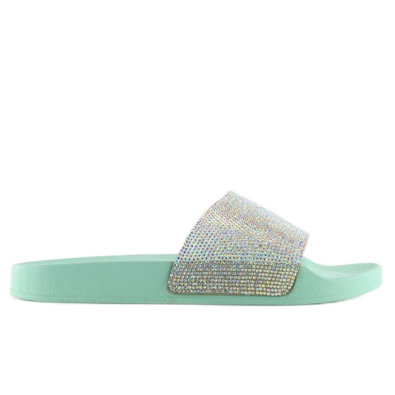 Zapatillas casa de goma con circonita S20 LT.VERDE azul