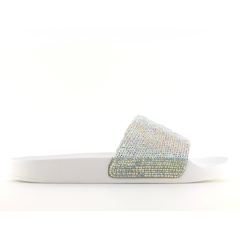Zapatillas de casa de goma con zirconia cúbica blanca S20 blanco Zapatillas de casa de goma con zirconia cúbica blanca S20 blanco