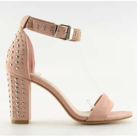 Sandalias en tacones altos rosa rosa rosado