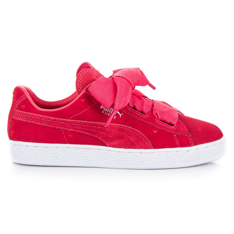 Puma suede heart valentine jr rosado