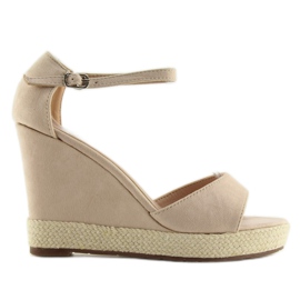 Sandalias cuña beige alpargatas beige