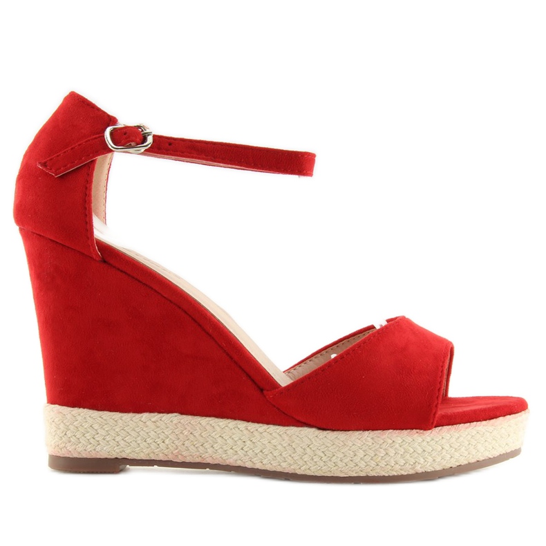 Sandalias cuña alpargatas rojas rojo