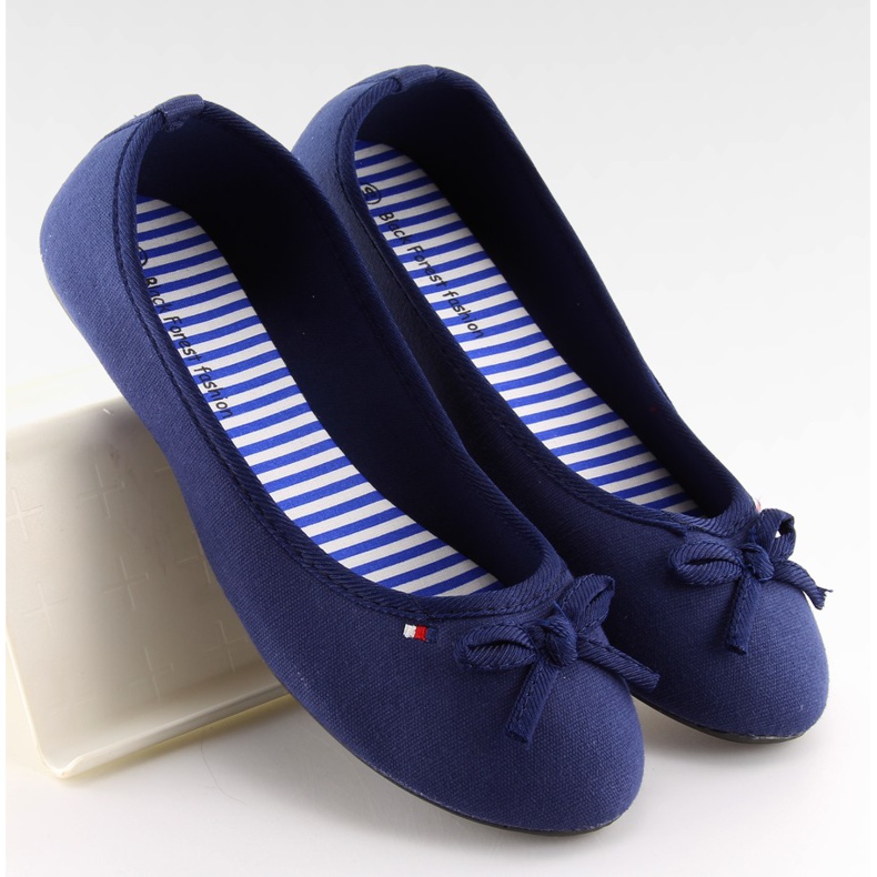 Bailarinas mujer azul marino T141 navy