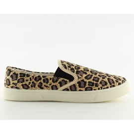 Tela de leopardo suave sin cordones 7TX-TJ85392 marrón