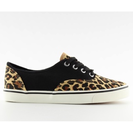 Deportivas con cordones K-75 Marrón / leopardo negro