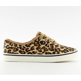 K-75 zapatillas con cordones de leopardo marrón K-75 zapatillas con cordones de leopardo marrón