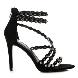 Seastar Sandalias De Tacón Alto Abrochadas Con Cremallera negro