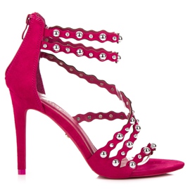 Seastar Sandalias tacones altos con cremallera rosa