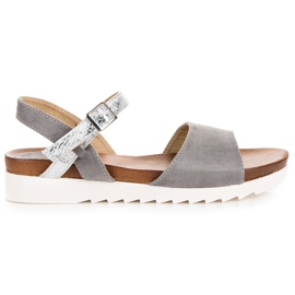 Sandalias planas vinceza ante gris