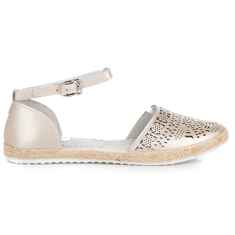Alpargatas de piel sandalias vinceza amarillo