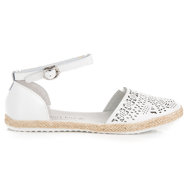 Alpargatas de piel sandalias vinceza blanco