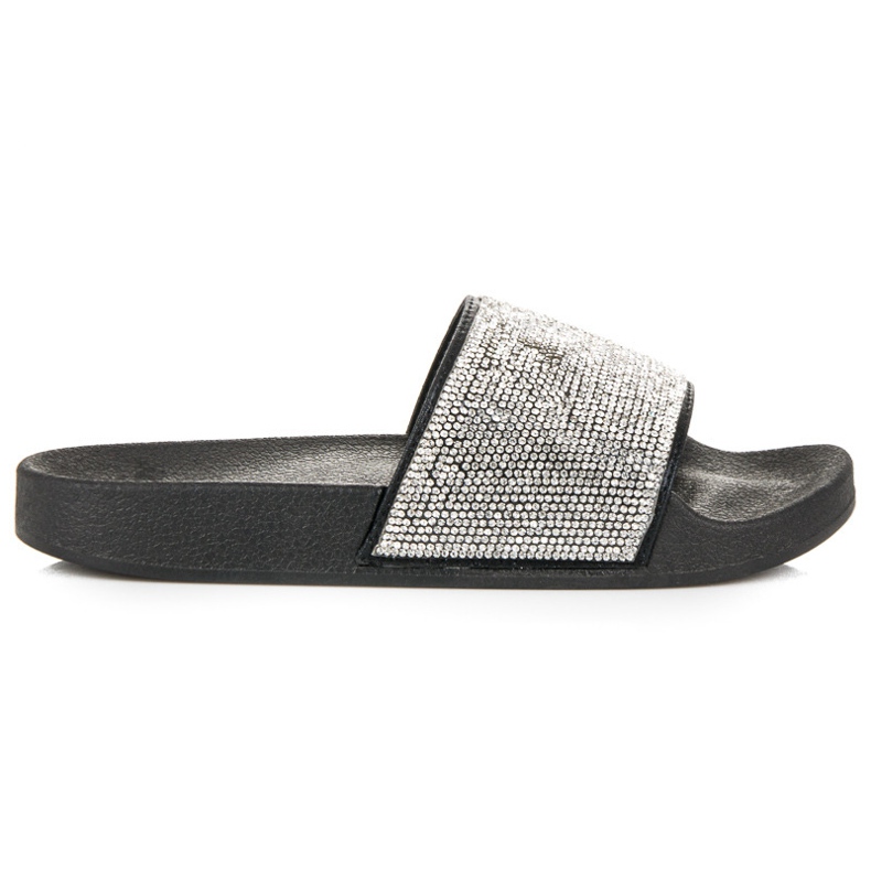 Girlhood Babuchas negras con cristales negro