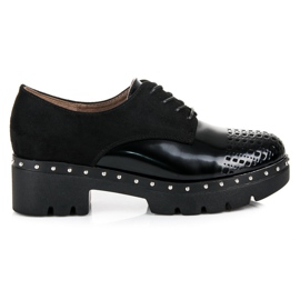 Kylie zapatos rockeros negros