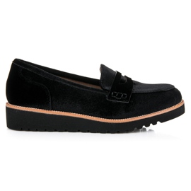 Kylie Mocasines mujer terciopelo negro