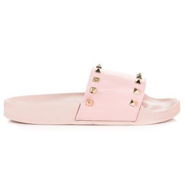 Babuchas rosas con pedrería