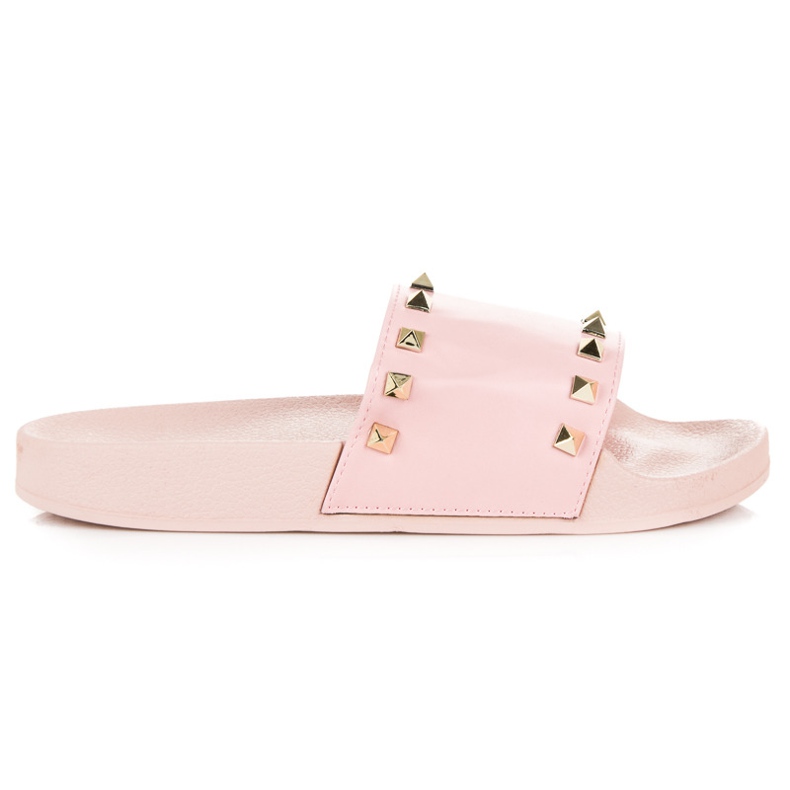 Babuchas rosas con pedrería rosado