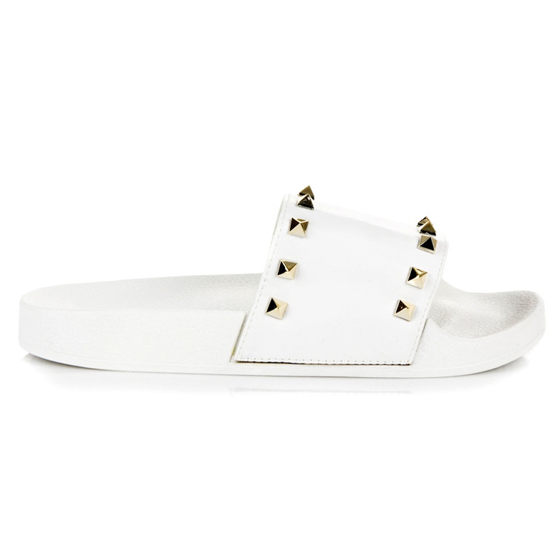 Babuchas blancas con pedrería blanco Babuchas blancas con pedrería blanco