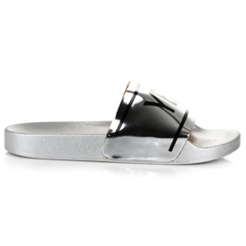 Ideal Shoes Zapatillas plateadas si o no gris