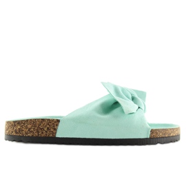 Zapatillas casa corcho menta LS-90 verde