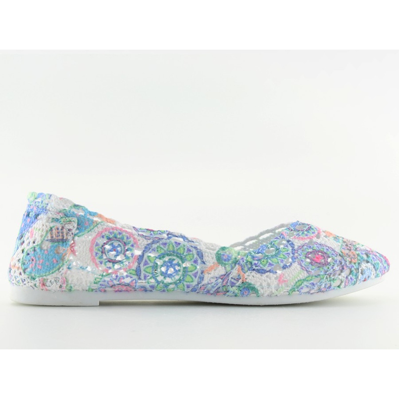 Bailarinas encaje JX60P violeta blanco