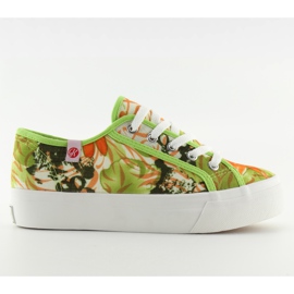 Zapatillas de deporte, suela gruesa K145403 Multicolor verde