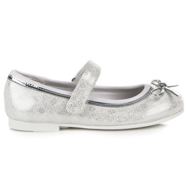 American Club Bailarina con velcro americano. gris